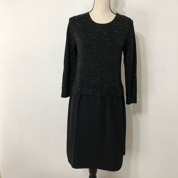 LOFT Black Long sleeve sweater Dress Size Small - Picture 1 of 9